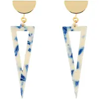 Fräulein Wunder Boucles d'oreilles bleu / or