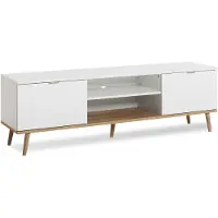 CALICOSY - Meuble TV 2 Portes 2 Niches L160 cm - COPENHAGUE