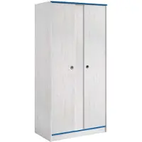 Parisot Armoire Smiley 90cm à 2 portes - blanc/rose ou blanc/bleu