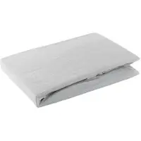 Eurofirany DESIGN 91 Cotton sheet with rubber JERSEY, 140X200 + 30CM, 125 g / m2, color : light gray (140 x 200 cm)