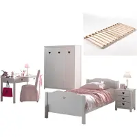Vipack Combinaison de chambre d'enfant Amori 6 (sommier à lattes incl.)-blanc