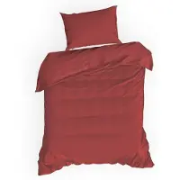 Eurofirany Garniture de lit NOVA3 rouge 140x200 cm 2 PIECES : avec 1x taie d'oreiller 70x80 cm