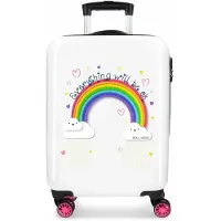 Roll Road unisex. 4291722 Valise arc-en-ciel blanc, rose -38x55x20cm (OSFA), Casuel, ABS/Polycarbonate, Cabine