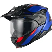 NEXX X.Lifecountry Terra, casque rabattable ,Noir/Bleu/Rouge ,M