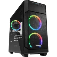 Sharkoon V1000 RGB - microATX - panneau latéral avec fenêtre (verre trempé) - pas d'alimentation - USB/audio