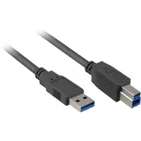 Sharkoon - Câble USB - USB Type B (M) pour USB type A (M) - USB 3.0 - 1 m - noir