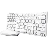 Trust Lyra, Sans fil, RF Wireless + Bluetooth, Commutateur à ciseaux, AZERTY, Noir, Souris incluse