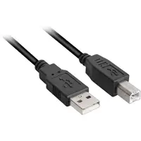 Sharkoon 4044951015283 Kabel USB 2.0 A-B 5,0m schwarz