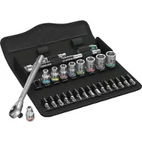 Wera 8100 SA 10 Zyklop Jeu de clés à douille en pouces 28 pièces 05004020001 (05004020001)