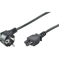 Microconnect PE010830 Câble d'alimentation 3m CEE7/7 Schuko Coupleur C5 Noir (PE010830, DC851B#ABB, DEL) (3 m), Câble d'alimentation, Noir