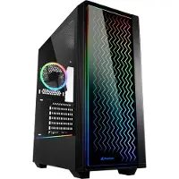 Sharkoon RGB LIT 200, Midi Tower, PC, noir, ATX, micro ATX, Mini-ITX, bleu, vert, rouge, ventilateur de poche, face avant