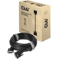 Club 3D Dvi — Dvi (10 m), Câble vidéo, Noir