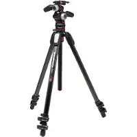 Manfrotto 055XPRO Trépied en carbone avec 3W H. (Métal), Trépied, Noir