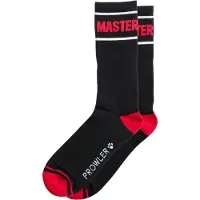 Prowler Hommes, Chaussettes, Master Socks - Black/Red, Multicolore, (39 - 45)