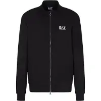 Emporio Armani Veste de survêtement noir / blanc