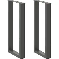 vidaXL Pieds de table de bar en U 2 pcs. Anthracite 40x(90-91) cm Acier