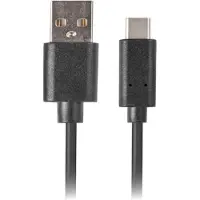 Lanberg câble usb 2.0 mâle/usb c mâle charge rapide 3.0 1m noir