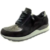 Waldlaufer Chaussures de sport pour femmes Hiroko 20, modèle à lacets, couleur noire, style décontracté