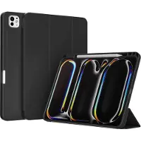 Accezz Coque tablette portefeuille Smart Silicone pour Apple iPad Pro 13 (2025) M5 / (2024) M4 - Noir