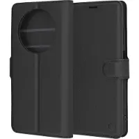 Techsuit - Leather Folio - Oppo Reno12 F 4G / Reno12 F 5G / Reno12 FS 4G / Reno12 FS 5G - Black (Oppo Reno12 F 5G), Coque pour téléphone portable, Noir
