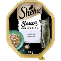 Sheba Sauce Collection tray 22x85 g aliment complet humide pour chats adultes morceaux avec veau en sauce