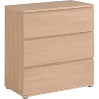 Parisot Commode Nux 3 tiroirs - chêne