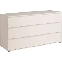 Parisot Commode Nux 6 tiroirs - blanc