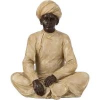 Jolipa statuettes et figurines Décoration homme indien assis en résine homme - Beige - Unique