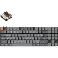 Keychron K13 Max Kabelloss Clavier mécanique QMK/VIA, RGB LED, QWERTY US, Low Profile, Gateron Mechanical Brown K13M-H3