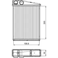 Valeo Échangeur de chaleur, chauffage intérieur 811542
