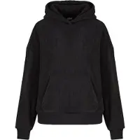 Urban Classics Jacquard Velvet Oversized Hoodie Noir 5XL Femme