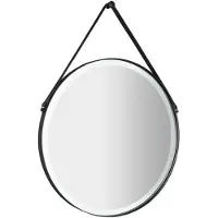 Sapho Miroirs - Miroir Orbiter avec éclairage LED, diamètre 700 mm, noir mat ORL070