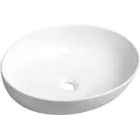 Hak Sapho Lavabos - Lavabo Ofelie 520x400 mm, sans trou pour mitigeur, sans trop-plein, blanc AR433
