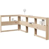 vidaXL Tête de lit avec bibliothèque en forme de L 80 cm pin massif