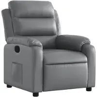 vidaXL Fauteuil relax gris similicuir