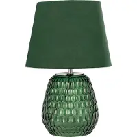 Pauleen Lampe de table Paulmann , abat-jour en velours cristal, culot E14, puissance maximale 40W, tension 230V, verre/tissu, couleur verte