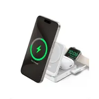 Anker Wireless Charger, "MagGo" 15W, 3-en-1, Pliable, 3 x Sans fil, Blanc, "B2557321