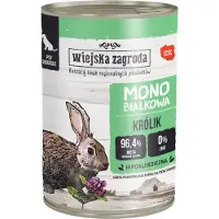 Wiejska zagroda – Monoprotéinée Lapin – Nourriture humide pour chiens 6×400 g