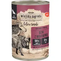 Wiejska zagroda Leśne smaki Dzik z wołowiną 12x400 g mokra karma dla psów dorosłych