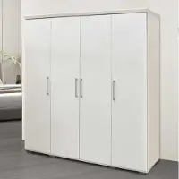 Rousseau Armoire Nikkie | 183x160x52cm | 4 portes | blanc