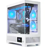 Gamdias Atlas M1 Aquarium Boîtier de jeu noir avec affichage de la température - Boîtier d'ordinateur avec éclairage LED ARGB