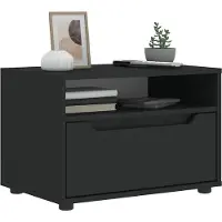vidaXL Armoire TV VISNES Noir 60x40x38 cm Bois composite