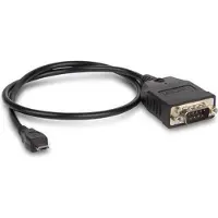Hamlet XURS232MICROTG câble Série Noir 0,45 m RS-232 DB9 Micro USB