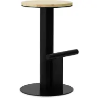 Normann Copenhagen Tabouret de bar à poteau 65 cm pin/noir
