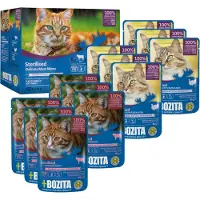 Bozita Indoor & Sterilised morceaux de viande en gelée multipack pâtées pour chat