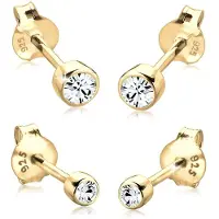 Elli Boucles d'oreilles 'Kristall' or rose