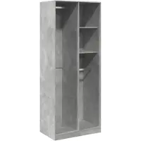 vidaXL Armoire gris béton 80x50x200 cm Bois composite