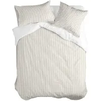 Happy Fiday Home Housse de couette Layering Beige 155 x 220 cm 100% coton Fabriqué en Europe