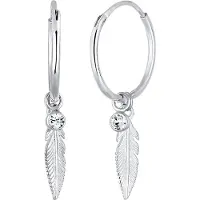 Elli Boucles d'oreilles 'Feder' argent
