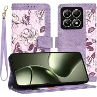Techsuit - FlipCraft - Xiaomi 14T - Mysterious Purple (Xiaomi 14T), Coque pour téléphone portable, Violet